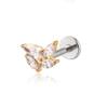 limerencia 18G Pure Titanium F136 Piercing Jewelry Flat Back Stud,1PC view 1