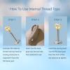 limerencia 18G Pure Titanium F136 Piercing Jewelry Flat Back Stud,1PC view 4