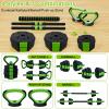 Adjustable Dumbbell Set, 4 in 1 Adjustable Kettlebell Set,44lbs/66lbs/88lbs Weight Set Used as Kettlebells, Barbell, Push up Stand for Home Gym,Green and Black,Octagon Head view 4