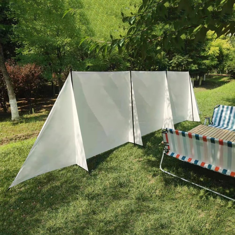LANGWEI Camping Shelter, Foldable Outdoor Gas Stove Burner Windscreen, Large Fenced Windshield Tent Privacy Shield for Picnic BBQ Beach