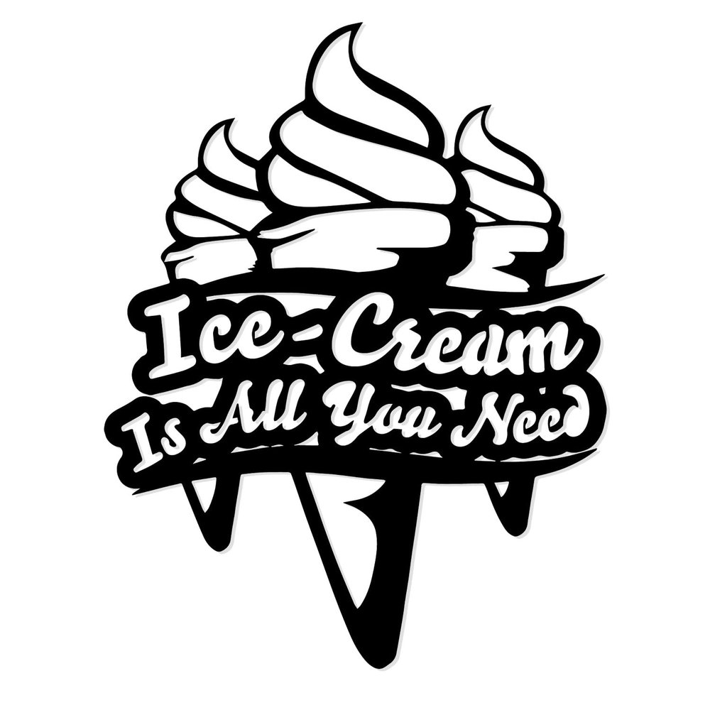 MeigoArt Custom Ice Cream Metal Wall Art, Personalized Ice Cream Shop Metal Wall Art,Custom Dessert Ice Cream Shop Metal Wall Art (Beach Ice Cream) Custom Shed Metal Decor (Style-3)