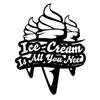 MeigoArt Custom Ice Cream Metal Wall Art, Personalized Ice Cream Shop Metal Wall Art,Custom Dessert Ice Cream Shop Metal Wall Art (Beach Ice Cream) Custom Shed Metal Decor (Style-3) view 1