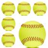 OMYOPY Official Size Softballs 12" Softballs Fastpitch Practice, Unmarked & Leather Covered Training Ball for Games, Practice and Training(6 Pack) view 1