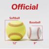 OMYOPY Official Size Softballs 12" Softballs Fastpitch Practice, Unmarked & Leather Covered Training Ball for Games, Practice and Training(6 Pack) view 2