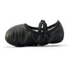 missfiona PU Leather Ballet Shoes Women Belly Slippers Dance Shoes Adult Split-Sole Gymnastics Flat(5, Black) view 2
