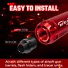ACETECH Airsoft Pistol/Riffle RGB Tracer Unit Bifrost R 14mm CCW Negative Thread with M14- to M11+ Adaptor Glow in The Dark Green/Red BB LED Rainbow Lighting Effect (Red) view 3