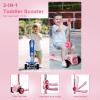 3 Wheel Scooter for Kids - Foldable & Unbreakable, 2-in-1 Kick Scooter with Music and Lights, Adjustable Height, Wide Deck, Flashing Wheel Lights, Easy for Beginner Toddlers Aged 3-8 view 2