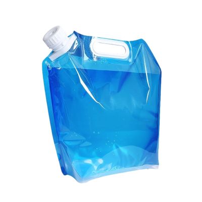 SBTRKT Outdoor 2.5L Portable Water Bag Folding Sports Storage Container Jug Bottle Travel Camping Hiking Folding Water Bag with Handle, Blue
