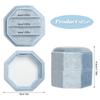 Gvhntk Velvet 3 Slots Jewelry Ring Box Vintage Octagon Ring Display Holder Gift Premium Gorgeous Case with Detachable Lid for Wedding Engagement Proposal Keepsake Ceremony (Blue) view 4