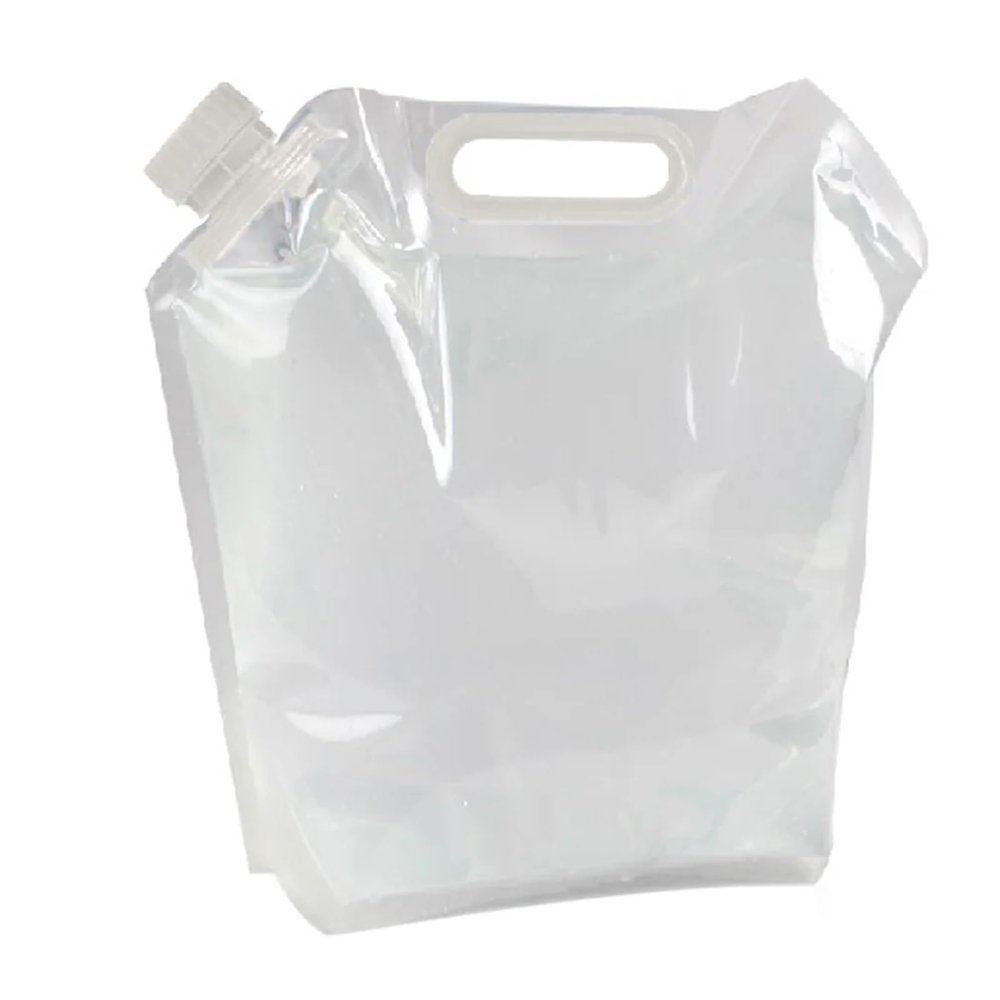 SBTRKT Portable 2L Foldable Drinking Water Bag Outdoor Camping Hiking Riding Transparent Water Container Small Mouth Handle Water Bag (Color : 5L White)