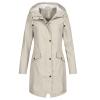 Womens Rain Jacket Waterproof Outdoor Rain Coats Lightweight Active Raincoat Windbreaker Long Hooded Trench Coat