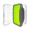 Aventik Silicone Fly Fishing Box Jig Box Waterproof Streamer flies Case Double Sided Clear Lid Storage Lure Case Saltwater Freshwater (MB:6.08x4x1.57inch)