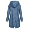 Womens Rain Jacket Waterproof Outdoor Rain Coats Lightweight Active Raincoat Windbreaker Long Hooded Trench Coat view 2