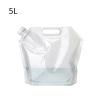 SBTRKT 5/10/15L Portable Water Bag Folding Bucket Water Container Jug Bottle Pouch Outdoor Travel Camping with Handle Camping Supplies (Color : 5L White) view 2