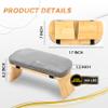 Estleys Meditation Bench, Bamboo Meditation Stool, Folding Kneeling Meditation Bench, Seiza Prayer Bench, Prayer Bench with Meditation Cushion, Kneeling Stool (Grey & Bag) view 3