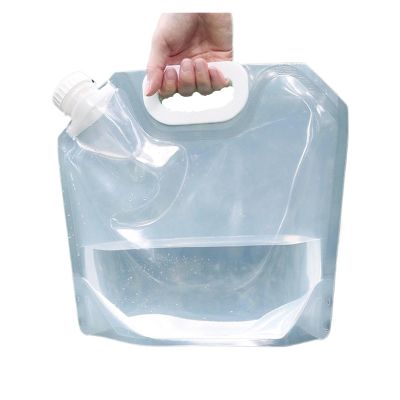 SBTRKT 2.5/5/10L Foldable Portable Drinking Water Bag Outdoor Camping Hiking Water Storage Bag Thickened Large Capacity Water Container (Color : 5L-Blue)