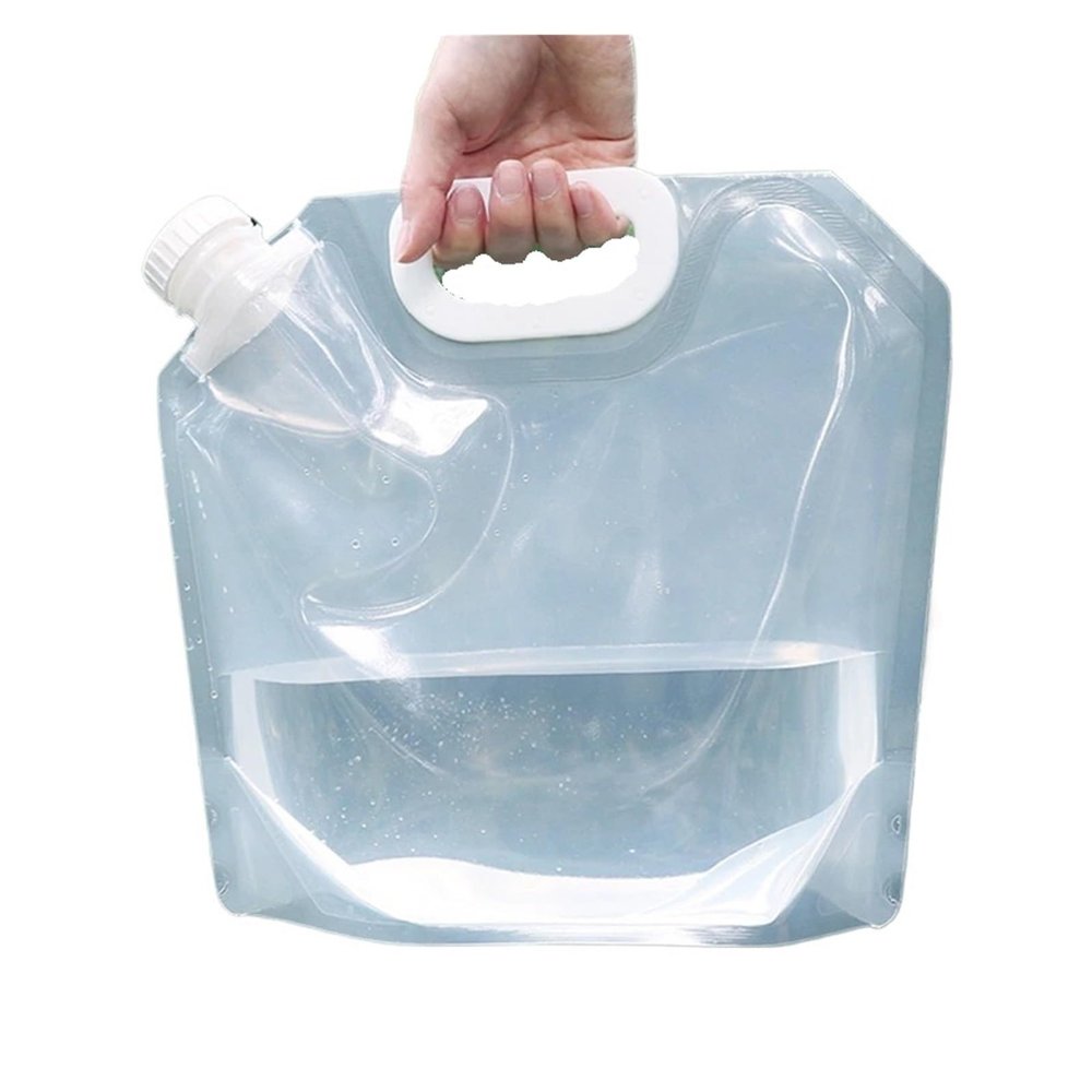 SBTRKT 2.5/5/10L Foldable Portable Drinking Water Bag Outdoor Camping Hiking Water Storage Bag Thickened Large Capacity Water Container (Color : 5L-Blue)