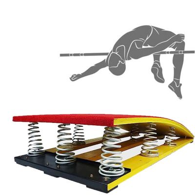 JYDQMOLS Gymnastics Assistance Springboard Gymnastics Equipment for Home Vault, Large Sport Training Springboard with 9 Springs, for Adults Teens Backflip High Jump, Curved Elastic Ramp Pad