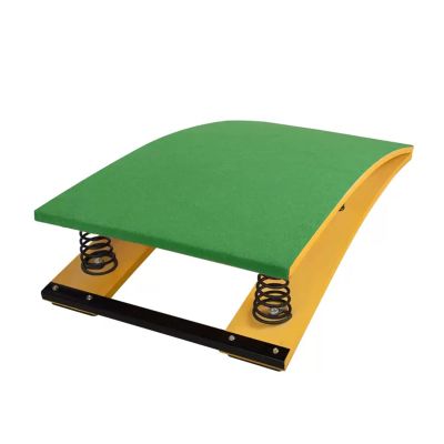 Scpantkend Heavy Duty Vault Spring Board Junior Gymnastics Springboard for Vault, Portable Curved Spring Board with 4 Spring & Anti-Slip Felt for Home Gym Basement Vaulting Training (Color : Green)