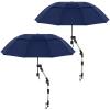 Clysee 2 Pack Large Double Canopy Chair Umbrella with Clamp Adjustable Sun Shade Beach Chair Umbrella Folding Portable Umbrellas for Outdoor Sports Golf Cart Patio Fishing(55 Inches,Blue) view 1