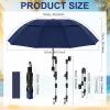 Clysee 2 Pack Large Double Canopy Chair Umbrella with Clamp Adjustable Sun Shade Beach Chair Umbrella Folding Portable Umbrellas for Outdoor Sports Golf Cart Patio Fishing(55 Inches,Blue) view 2