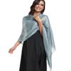 Pukguro Sparkling Metallic Shawls and Wraps for Weddings Lightweight Wraps Scarf for Women Evening Formal Party Dusty Blue view 2