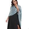 Pukguro Sparkling Metallic Shawls and Wraps for Weddings Lightweight Wraps Scarf for Women Evening Formal Party Dusty Blue view 3