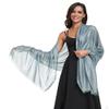 Pukguro Sparkling Metallic Shawls and Wraps for Weddings Lightweight Wraps Scarf for Women Evening Formal Party Dusty Blue view 4