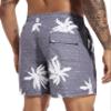 SILKWORLD Mens Swim Trunks Quick Dry Bathing Suit Shorts with Mesh Lining, Palm Leaf(Grey), 3X-Large view 2