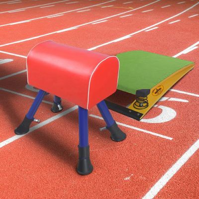 Gymnastics Equipment Home Spring Board Gymnastics Equipment, Kids/Adults/Children, Gymnastic Vault Bed for Track Jumpers Vault Athletic, Wooden Gymnastics Competition Exercises Trainer, Green/Red ( Co