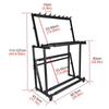 ELUKHT Double-Layered Badminton Racket Storage Organizer Large Capacity, Metal Multifunctional Display Stand for Violins/Guitars/Billiard Cues, Adjustable Height view 2