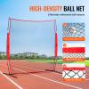 VEVOR Barricade Backstop Net, 7x7 ft Ball Sports Barrier Netting, Portable Practice Equipment with Carry Bag, Protection Screen for Baseball Softball Lacrosse Soccer Hockey Training, for Backyard view 3