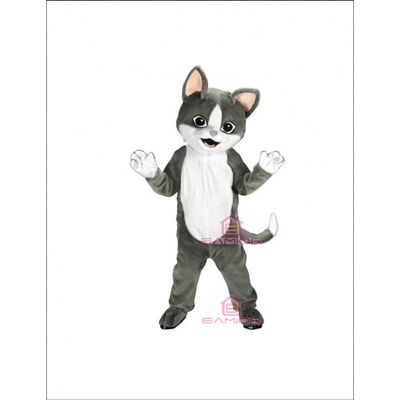 Naughty Grey Cat Mascot Costume Adult Size for Men & Women with Built-in Fan Inside the Head