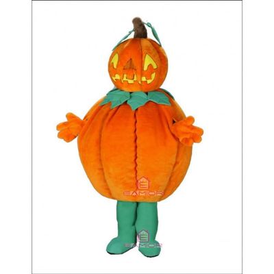 Pumpkin Mascot Costume Adult Size for Men & Women with Built-in Fan Inside the Head