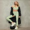 YUDSUD High Waisted Leggings for Women - Tummy Control Yoga Pants for Workout Running Athletic Women's Leggings Plus Size Light Green view 3
