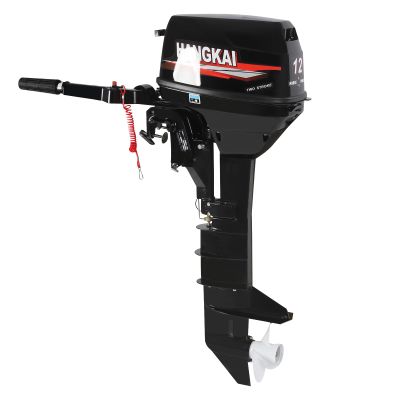 2 Stroke 12 HP Outboard Motor, Outboard Motor, Heavy Duty Fishing Boat Engine, Outboard Motor Fishing Boat Engine, Boat Engine Motor, Air-Cooling (2 Stroke-12 HP)