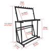 ELUKHT Commercial Floorstanding Tennis Badminton Racket Display Rack Holder, School/Training Ground/Gym/Tennis Court Racquets Organizers, 2 Tier Design view 2