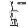 ELUKHT Commercial Floorstanding Tennis Badminton Racket Display Rack Holder, School/Training Ground/Gym/Tennis Court Racquets Organizers, 2 Tier Design view 3