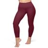 YUDSUD High Waisted Leggings for Women - Tummy Control Yoga Pants for Workout Running Athletic Women's Leggings Plus Size Burgundy view 2