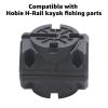 Aomitop Kayak Rail Adapter, Compatible with Hobie H-Rail - Kayak Fishing Accessories - Black (Black (3 Pack)) view 2