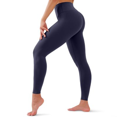 YUDSUD High Waisted Leggings for Women - Tummy Control Yoga Pants for Workout Running Athletic Women's Leggings Plus Size Navy Blue