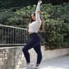 YUDSUD High Waisted Leggings for Women - Tummy Control Yoga Pants for Workout Running Athletic Women's Leggings Plus Size Navy Blue view 3