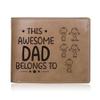Amsgedhie Personalized Dad Birthday Gift Mens Wallets Leather Custom 1-5 Name Wallet with Photo This Awesome Dad Belongs to Dad Wallet with Kids Names (Brown 1#, 5 Name) view 1