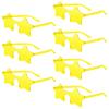 PLULON 15 Pairs Star Sunglasses Rimless Star Shape Sunglasses, Star Glasses Bulk Bachelorette Party Favors for Birthday Beach Kids Adult - Light Yellow view 1