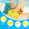PLULON 15 Pairs Star Sunglasses Rimless Star Shape Sunglasses, Star Glasses Bulk Bachelorette Party Favors for Birthday Beach Kids Adult - Light Yellow view 3