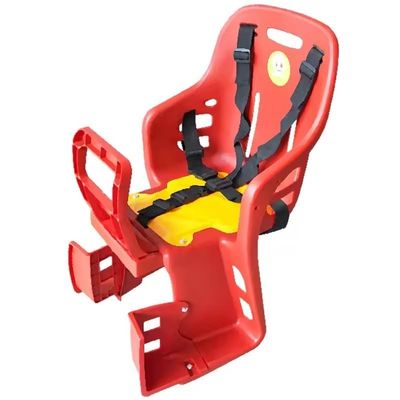 Child Bike seat, Bike Child Carrier, Rear Mounted Bike Seat Compatible with Most Adult Bike, Children Bike Seat Bicycle Back Seat Adjustable Child Bike Carrier Seat for Bicycle MTB Road Bike (red)