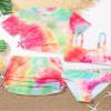 Hedmy Girl 4 Pieces Bikini Swimsuit with Swim Skirt Short Sleeve Crop Shirts with Tank Top Briefs Cover Up Set Red 10-11 Years view 2