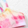 Hedmy Girl 4 Pieces Bikini Swimsuit with Swim Skirt Short Sleeve Crop Shirts with Tank Top Briefs Cover Up Set Red 10-11 Years view 4