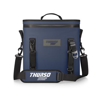 THURSO SURF Soft Cooler 24 Can Portable Ice Cooler Bag  48 hr Insulation Leakproof & Airtight Waterproof Zipper Floating Beach Cooler for Travel Camping Kayak Paddleboard (Navy)