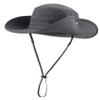 Home Prefer UPF50+ Mens Sun Hat Wide Brim Fishing Hat Sun Protection Bucket Hat for Men Women Beach Gardening Golf Dark Grey view 4